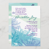 Ocean Zee Life Bat Bar Mitzvah Uitnodiging (Voorkant / Achterkant)