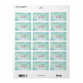 Ocean Zee Life Bat Mitzvah Invitation Etiket (Full Sheet)