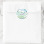 Ocean Zee Life Bat Mitzvah Invitation Ronde Sticker (Tas)