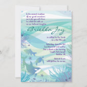 Ocean Zee Life Bat Mitzvah Uitnodiging (Voorkant)