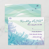 Ocean Zee Life Bat Mitzvah Uitnodigingskaart RSVP Kaartje (Voorkant / Achterkant)