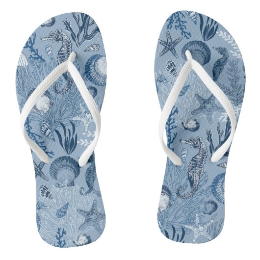 Ocean Zee Life Blue Beach Teenslippers (Voetbed)