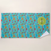 Ocean Zee Life Cute Fish Pattern Specified Kinder Strandlaken (Voorkant)