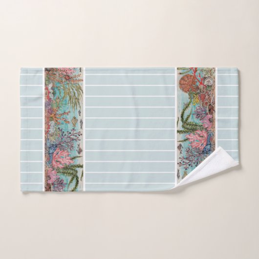 Ocean Zee Life Fish Green  Beach House Bad Handdoek (Handdoek)