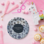 Ocean Zee Life Nautical Seashells Beach Weddenscha Papieren Bordje (Feest)