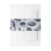 Ocean Zee Life Nautical Seashells Beach Weddenscha Uitnodigingen Wikkel (Voorkant Voorbeeld)