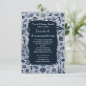 Ocean Zee Life nautische zeeschelpen Beach Details Informatiekaartje (Staand voorkant)