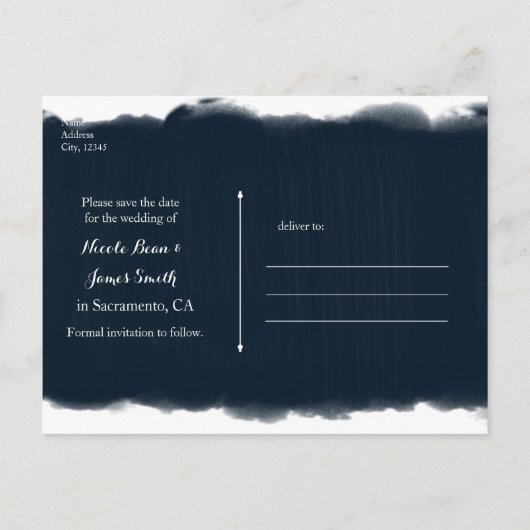 Ocean Zee Life nautische zeeschelpen SAVE DE DATUM Aankondigingskaart (Achterkant)