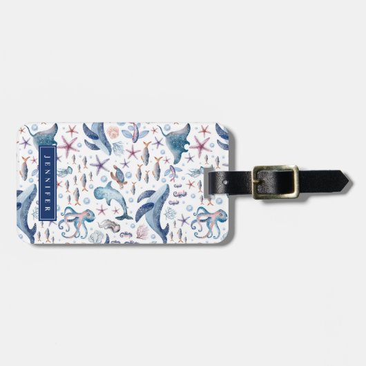 Ocean Zee Life Whale Bagagelabel (Voorkant horizontaal)