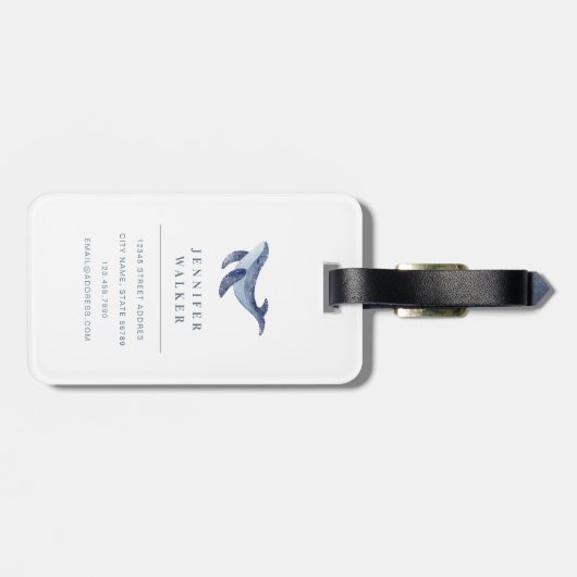 Ocean Zee Life Whale Bagagelabel (Achterkant horizontaal)