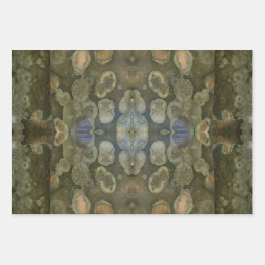 Ocean Zee Marine Sediment Gemstone Boxed Pattern Inpakpapier Vel (Voorkant 2)