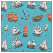 Ocean Zee Nautical Pattern Stof (Close Up)