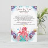 Ocean Zee Octopu Colorful Baby shower by Mail Kaart (Staand voorkant)