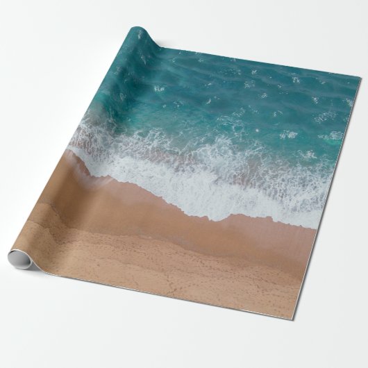 Ocean Zee Sand Shore Cadeaupapier (Uitgerold)