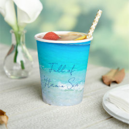 Ocean Zee Scene Blauw Vitamine Zee Papieren Bekers