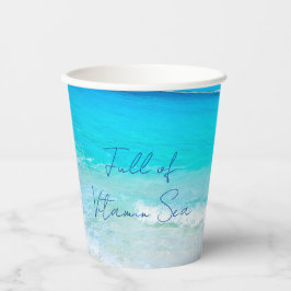 Ocean Zee Scene Blauw Vitamine Zee Papieren Bekers