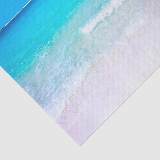 Ocean Zee Scene Blue Business Tissuepapier (Detail)