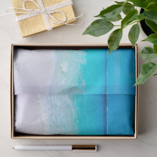 Ocean Zee Scene Blue Business Tissuepapier (Geschenk)