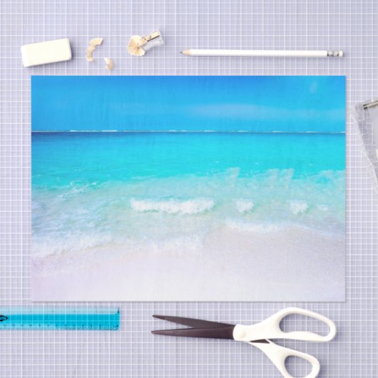 Ocean Zee Scene Blue Business Tissuepapier (Craft)