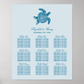Ocean Zee Schildpad, Zee Blue Beach Zitkaart Poster (Voorkant)