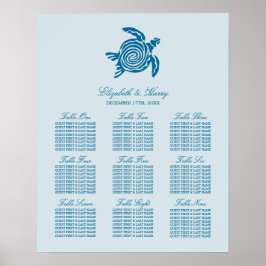 Ocean Zee Schildpad, Zee Blue Beach Zitkaart Poster