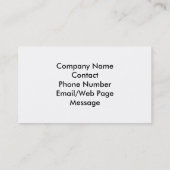 Ocean Zee Shell Visitekaartje (Achterkant)