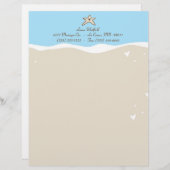 Ocean Zee Shell Water Sand Letterhead Stationery Briefhoofd Sjabloon (Voorkant / Achterkant)
