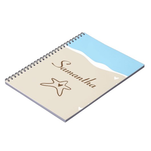 Ocean Zee Shell Water Sand Tide Spiral Notebook Notitieboek (Linkerzijde)