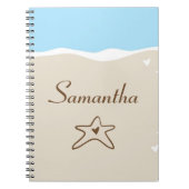 Ocean Zee Shell Water Sand Tide Spiral Notebook Notitieboek (Voorkant)