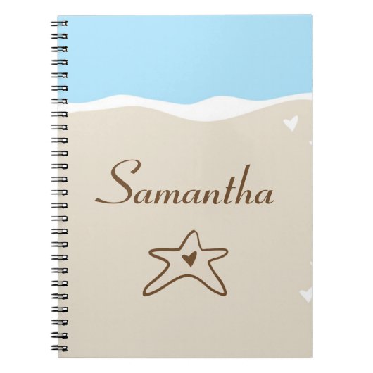 Ocean Zee Shell Water Sand Tide Spiral Notebook Notitieboek (Voorkant)