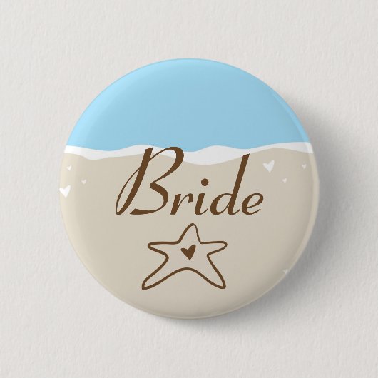 Ocean Zee Shell Water Sand Tide Support Button (Voorkant)