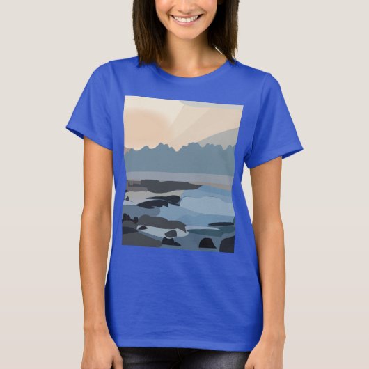 Ocean Zee Sky Natuur T-shirt (Voorkant)