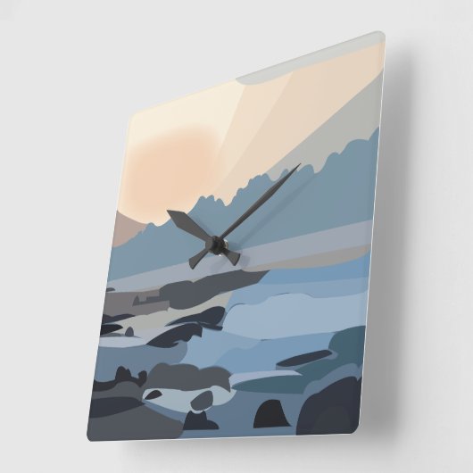 Ocean Zee Sky Natuur Vierkante Klok (Hoek)