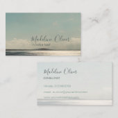 Ocean Zee Sun Travel Blue Modern Stylish Visitekaartje (Voorkant / Achterkant)