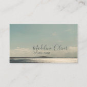 Ocean Zee Sun Travel Blue Modern Stylish Visitekaartje (Voorkant)