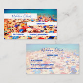 Ocean Zee Sun Travel Colorful Modern White Visitekaartje (Voorkant / Achterkant)