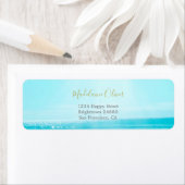 Ocean Zee Travel Blue Gold Moderne Professional Etiket (Insitu)