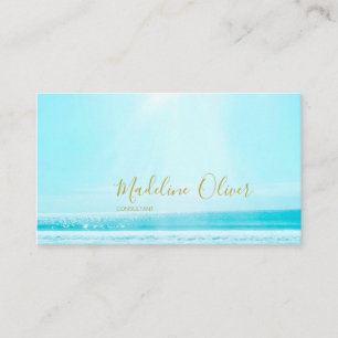 Ocean Zee Travel Blue Gold Moderne Professional Visitekaartje