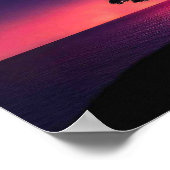 Ocean Zee Tree Paars Sunset Add Name Poster (Hoek)