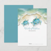 Ocean Zee Turtle Baby shower Behuizing Kaarten (Voorkant / Achterkant)