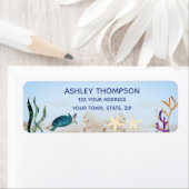 Ocean Zee Turtle Blue Boys Starfish Adres Etiket (Insitu)