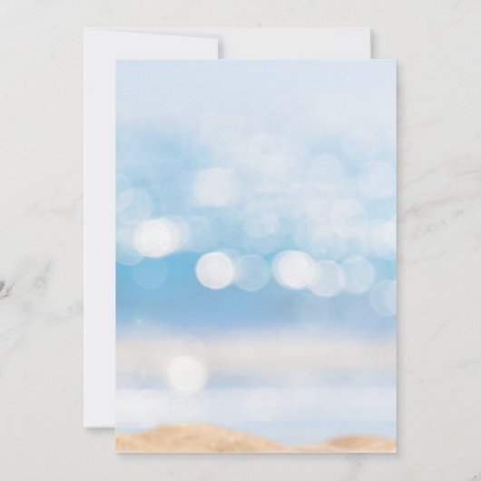 Ocean Zee Turtle Girls Baby shower Invitation Kaart (Achterkant)