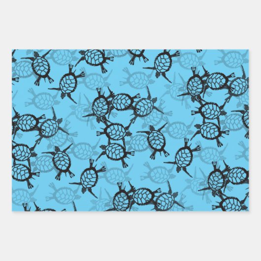Ocean Zee Turtle Inpakpapier Vel (Voorkant 2)