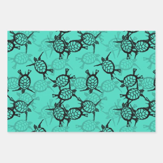 Ocean Zee Turtle Inpakpapier Vel (Voorkant)