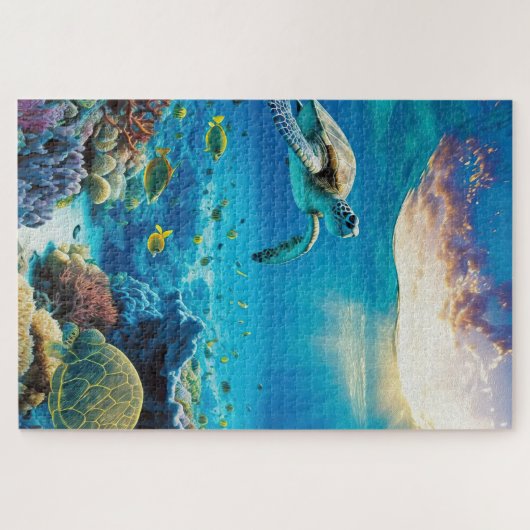 Ocean Zee Turtle Puzzle Legpuzzel (Horizontaal)
