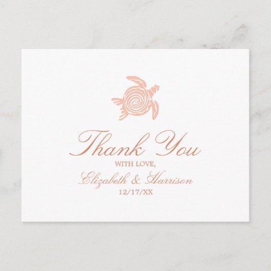 Ocean Zee Turtle, Soft Coral Beach Dank u Briefkaart (Voorkant)