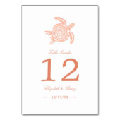 Ocean Zee Turtle, Soft Coral Beach Wedding Kaart (Voorkant)