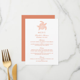 Ocean Zee Turtle, Soft Coral Beach Wedding Menu