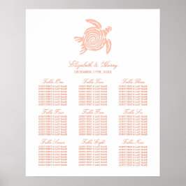 Ocean Zee Turtle, Soft Coral Beach Zitkaart Poster