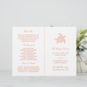 Ocean Zee Turtle, Soft Coral Wedding Programme (Staand voorkant)